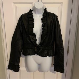 ❤️‍🔥SEXY!!! 🩷Victoria’s Secret & 🖤Moda International GENUINE LEATHER JACKET